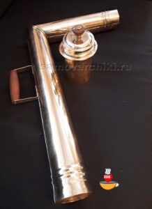 Г-образная труба и заглушка для самовара